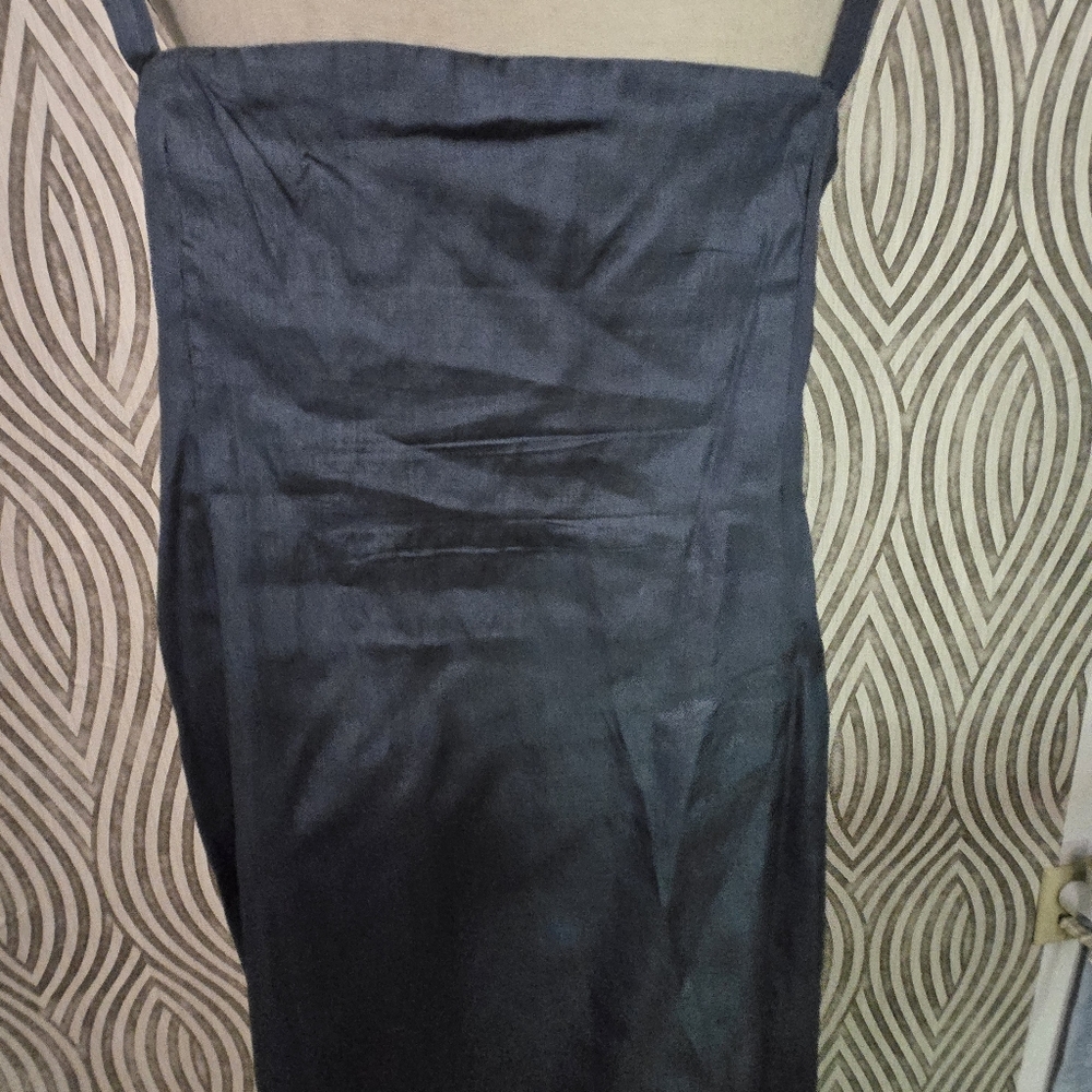 Eileen fisher 100% silk navy blue tunic top or dress sequins - Picture 4 of 8